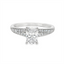 Oval Diamond Split Shank Engagement Ring