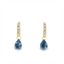 Ceylon Sapphire & Diamond Huggie Hoop Earrings