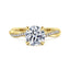 Round Diamond Twist Engagement Ring