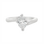 Oval Diamond Bypass Solitaire Engagement Ring