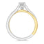 Round Diamond Twisted Engagement Ring
