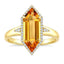 Citrine & Diamond Geometric Fashion Ring