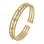 Bujukan Blue Topaz & Diamond Bangle Bracelet