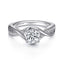 Round Diamond Twisted Engagement Ring