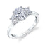 Oval Diamond Three Stone Engagement Ring