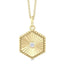 Diamond Hexagon Medallion Pendant
