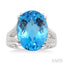 Oval Shape Gemstone & Diamond Ring