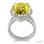 Pear Shape Gemstone & Halo Diamond Ring