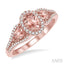 Oval Shape Gemstone & Halo Diamond Ring