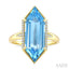 Evoque Gemstone Hexagon Shape & Diamond Ring