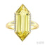 Evoque Gemstone Hexagon Shape & Diamond Ring