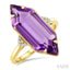 Evoque Gemstone Hexagon Shape & Diamond Ring