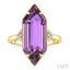Evoque Gemstone Hexagon Shape & Diamond Ring