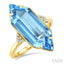 Evoque Gemstone Hexagon Shape & Diamond Ring