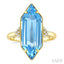 Hexagon Shape Gemstone & Diamond Ring