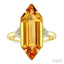 Evoque Gemstone Hexagon Shape & Diamond Ring
