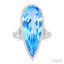 Pear Shape Gemstone & Halo Diamond Ring