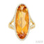 Oval Shape Gemstone & Halo Diamond Ring