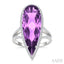 Pear Shape Gemstone & Halo Diamond Ring