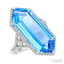 Evoque Gemstone Hexagon Shape & Halo Diamond Ring