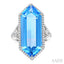 Evoque Gemstone Hexagon Shape & Halo Diamond Ring