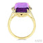 Emerald Shape Gemstone & Halo Diamond Ring