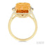 Emerald Shape Gemstone & Halo Diamond Ring