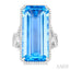 Emerald Shape Gemstone & Halo Diamond Ring