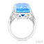 Emerald Shape Gemstone & Halo Diamond Ring