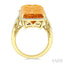 Evoque Gemstone Emerald Shape & Halo Diamond Ring