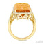 Emerald Shape Gemstone & Halo Diamond Ring