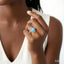 Evoque Gemstone Oval Shape & Halo Diamond Ring