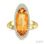 Evoque Gemstone Oval Shape & Halo Diamond Ring