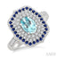 Oval Shape Gemstone & Diamond Fashion Ring