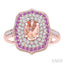 Oval Shape Gemstone & Diamond Fashion Ring