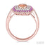 Oval Shape Gemstone & Diamond Fashion Ring