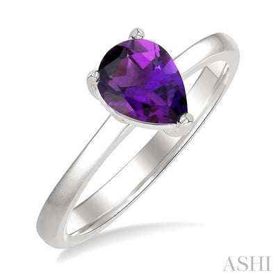 Pear Shape Gemstone Solitaire Ring