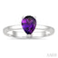 Pear Shape Gemstone Solitaire Ring
