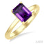 Emerald Shape Gemstone Solitaire Ring