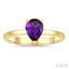 Pear Shape Gemstone Solitaire Ring