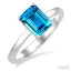Emerald Shape Gemstone Solitaire Ring