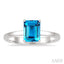 Emerald Shape Gemstone Solitaire Ring