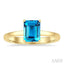 Emerald Shape Gemstone Solitaire Ring