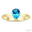 Pear Shape Gemstone Solitaire Ring