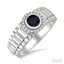 Round Shape Men's Onyx Diamond Ring