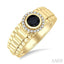Round Shape Men's Onyx Diamond Ring