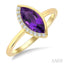 Marquise Shape Gemstone & Diamond Ring