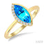 Marquise Shape Gemstone & Diamond Ring
