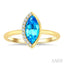 Marquise Shape Gemstone & Diamond Ring