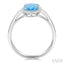 Hexagon Shape Gemstone & Halo Diamond Ring